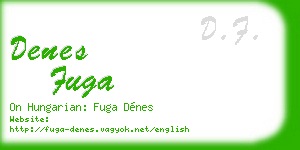 denes fuga business card